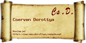 Cserven Dorottya névjegykártya