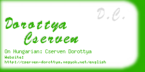 dorottya cserven business card